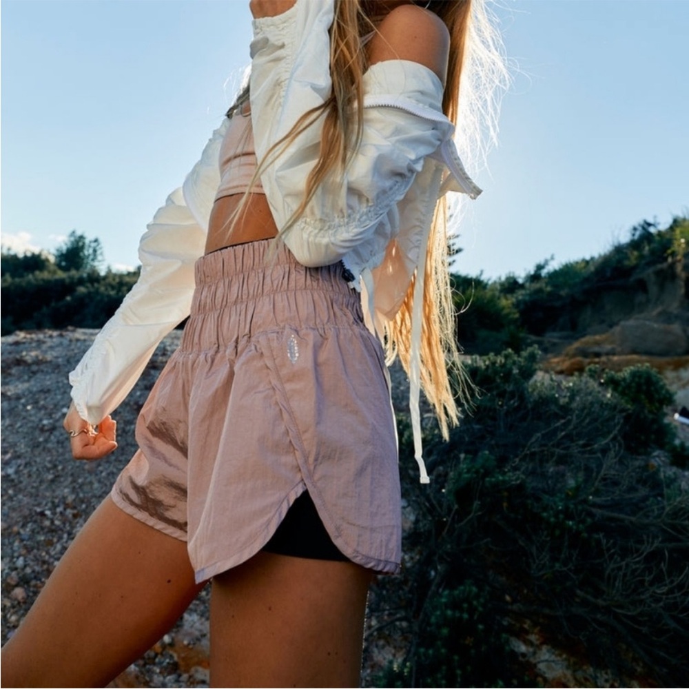 Free People The Way Home mauve Pink High Waist Shorts S - Picture 3 of 10